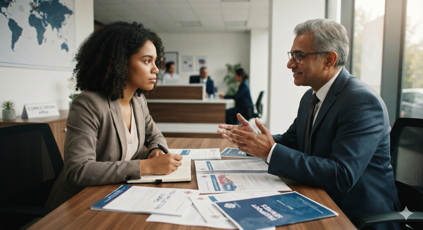 Advisor meeting with a client